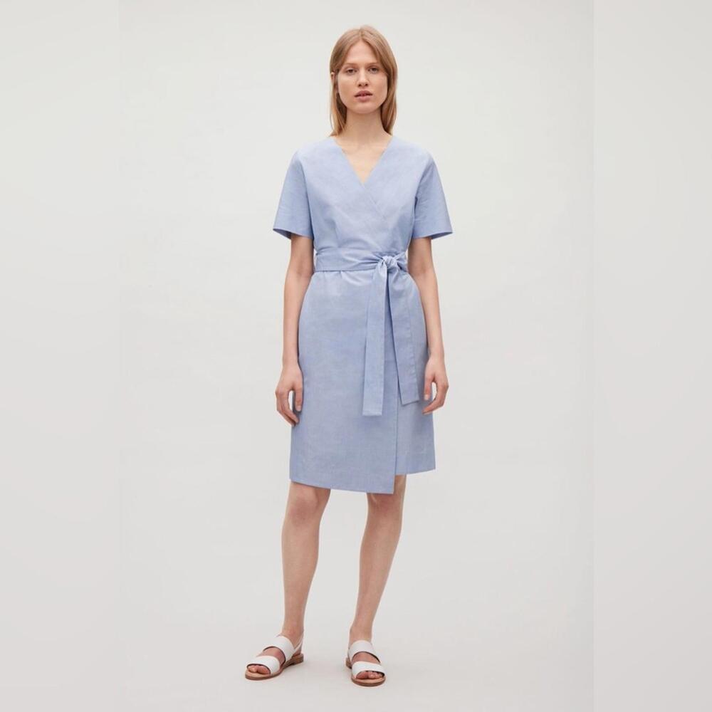 COS Wrap Cotton Midi Dress
